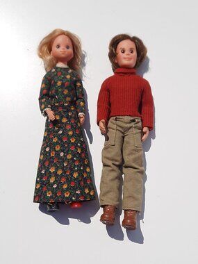 Vintage 1973 The Sunshine Family Stephie Mom & Dad Mattel Doll